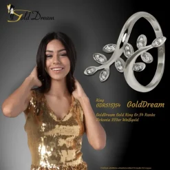 GoldDream Gold Ring Gr.54 Ranke Zirkonia 333er Weißgold GDR515J54