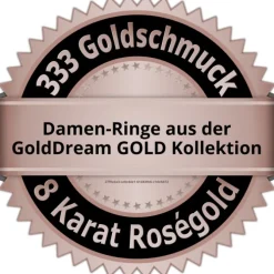 GoldDream Gold Ring Gr.56 Ranke Zirkonia 333er Rosegold GDR515E56