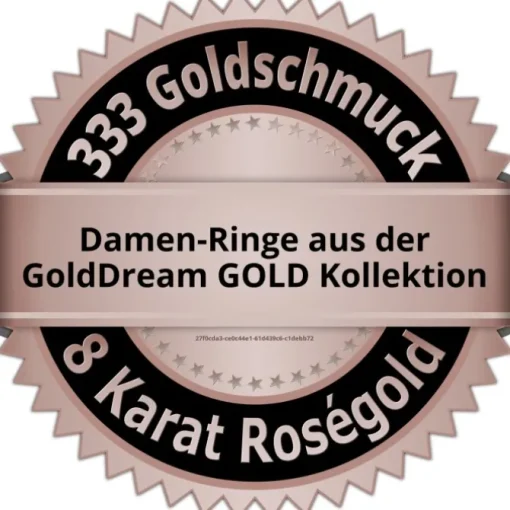 GoldDream Gold Ring Gr.56 Ranke Zirkonia 333er Rosegold GDR515E56