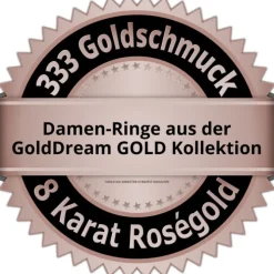 GoldDream Gold Ring Gr.54 Ranke Zirkonia 333er Rosegold GDR515E54