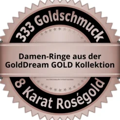 GoldDream Gold Ring Gr.60 Ranke Zirkonia 333er Rosegold GDR515E60