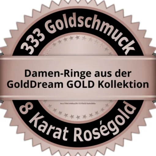GoldDream Gold Ring Gr.60 Ranke Zirkonia 333er Rosegold GDR515E60
