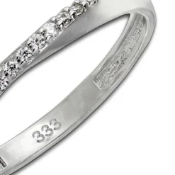 GoldDream Gold Ring Gr.54 Swing Zirkonia weiß 333er Weißgold GDR523J54