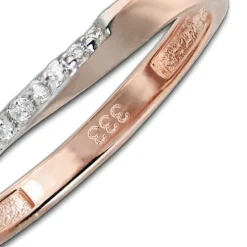 GoldDream Gold Ring Gr.60 Swing Zirkonia weiß 333er Roségold GDR523E60