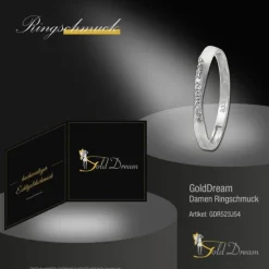 GoldDream Gold Ring Gr.54 Swing Zirkonia weiß 333er Weißgold GDR523J54
