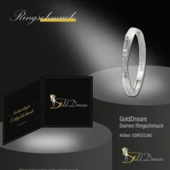 GoldDream Gold Ring Gr.60 Swing Zirkonia weiß 333er Weißgold GDR523J60