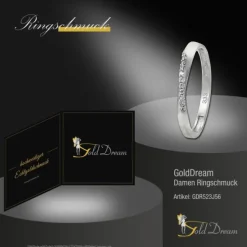GoldDream Gold Ring Gr.56 Swing Zirkonia weiß 333er Weißgold GDR523J56