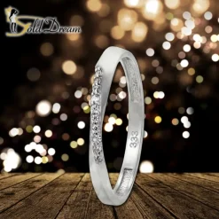 GoldDream Gold Ring Gr.54 Swing Zirkonia weiß 333er Weißgold GDR523J54