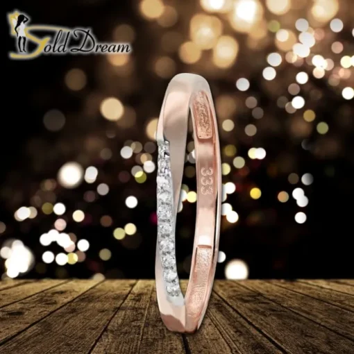 GoldDream Gold Ring Gr.56 Swing Zirkonia weiß 333er Roségold GDR523E56