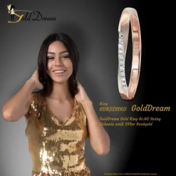GoldDream Gold Ring Gr.60 Swing Zirkonia weiß 333er Roségold GDR523E60