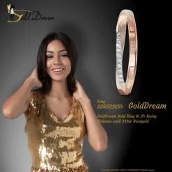 GoldDream Gold Ring Gr.54 Swing Zirkonia weiß 333er Roségold GDR523E54