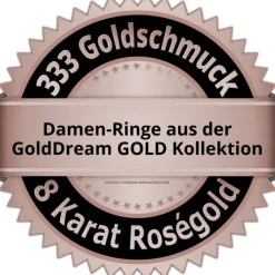 GoldDream Gold Ring Gr.60 Swing Zirkonia weiß 333er Roségold GDR523E60