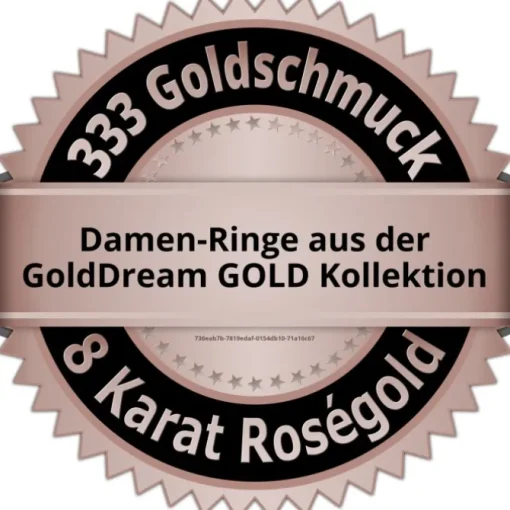 GoldDream Gold Ring Gr.56 Swing Zirkonia weiß 333er Roségold GDR523E56