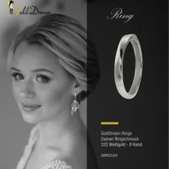 GoldDream Gold Ring Gr.54 Twist 333er Weißgold GDR522J54