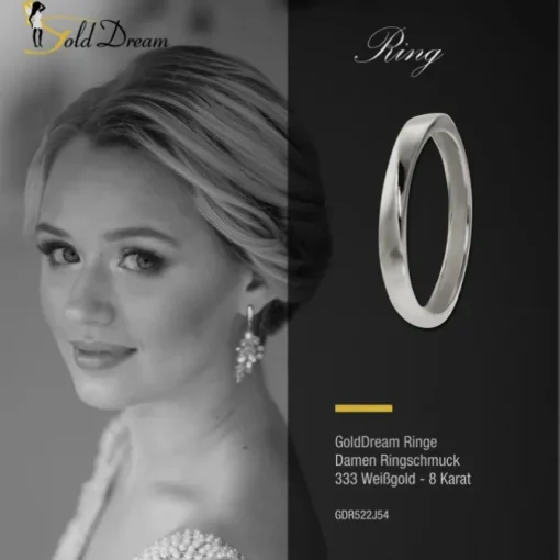 GoldDream Gold Ring Gr.54 Twist 333er Weißgold GDR522J54