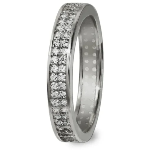 GoldDream Gold Ring Gr.58 Zirkonia weiß 333er Weißgold GDR514J58