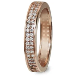 GoldDream Gold Ring Gr.54 Zirkonia weiß 333er Rosegold GDR514E54
