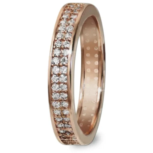 GoldDream Gold Ring Gr.58 Zirkonia weiß 333er Rosegold GDR514E58