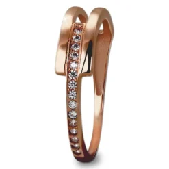 GoldDream Gold Ring Gr.56 Zirkonia weiß 333er Rosegold GDR526E56