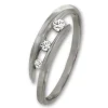 GoldDream Gold Ring Gr.54 Zirkonia weiß 333er Weißgold GDR529J54