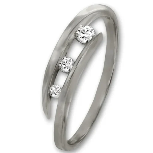GoldDream Gold Ring Gr.60 Zirkonia weiß 333er Weißgold GDR529J60