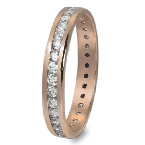 GoldDream Gold Ring Gr.56 Zirkonia weiß 333er Roségold GDR520E56