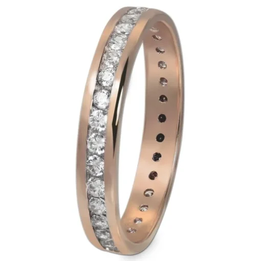 GoldDream Gold Ring Gr.60 Zirkonia weiß 333er Roségold GDR520E60