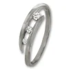 GoldDream Gold Ring Gr.58 Zirkonia weiß 333er Weißgold GDR529J58