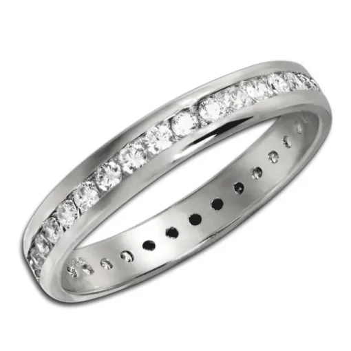 GoldDream Gold Ring Gr.60 Zirkonia weiß 333er Weißgold GDR520J60