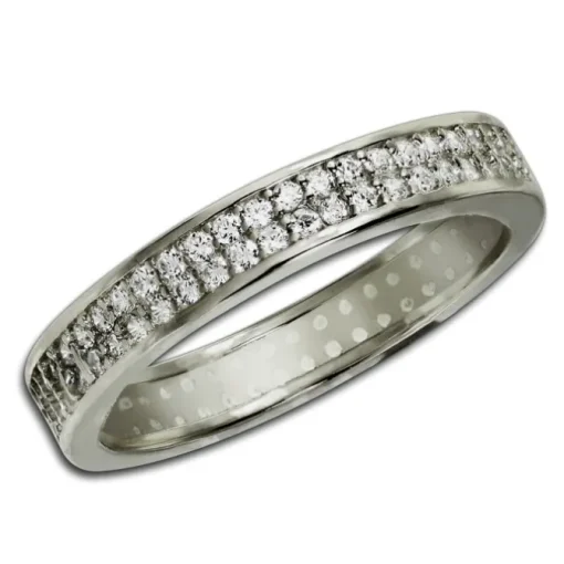 GoldDream Gold Ring Gr.58 Zirkonia weiß 333er Weißgold GDR514J58