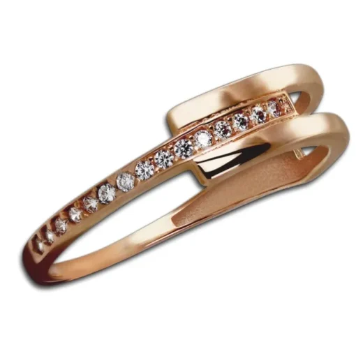 GoldDream Gold Ring Gr.54 Zirkonia weiß 333er Rosegold GDR526E54