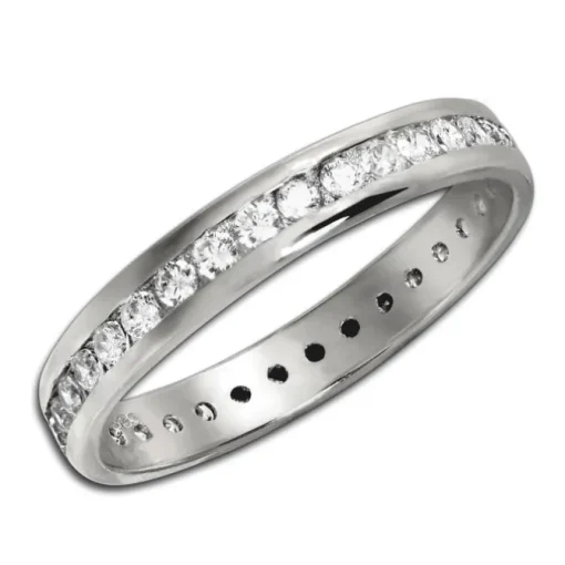 GoldDream Gold Ring Gr.56 Zirkonia weiß 333er Weißgold GDR520J56