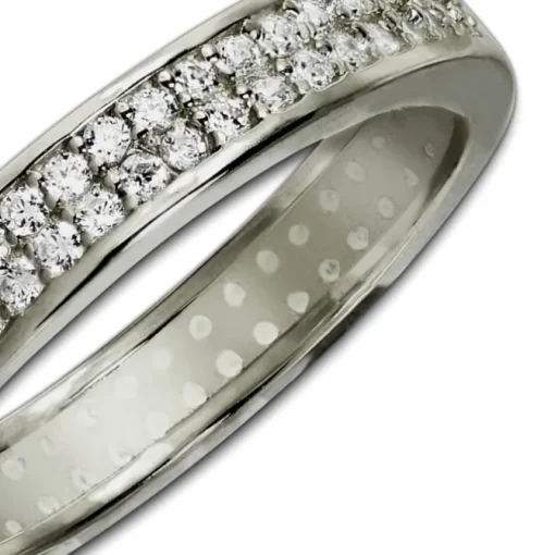 GoldDream Gold Ring Gr.58 Zirkonia weiß 333er Weißgold GDR514J58