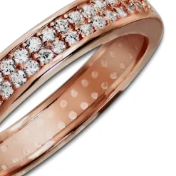 GoldDream Gold Ring Gr.54 Zirkonia weiß 333er Rosegold GDR514E54