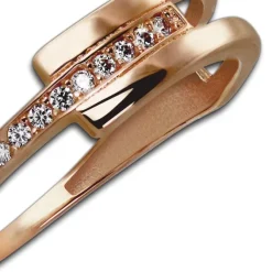 GoldDream Gold Ring Gr.54 Zirkonia weiß 333er Rosegold GDR526E54