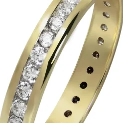 GoldDream Gold Ring Gr.58 Zirkonia weiß 333er Gelbgold GDR520Y58