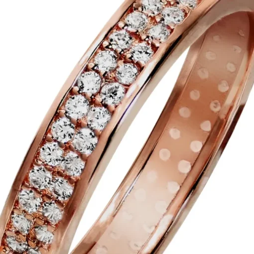 GoldDream Gold Ring Gr.58 Zirkonia weiß 333er Rosegold GDR514E58