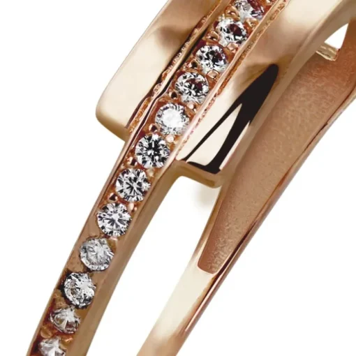 GoldDream Gold Ring Gr.60 Zirkonia weiß 333er Rosegold GDR526E60