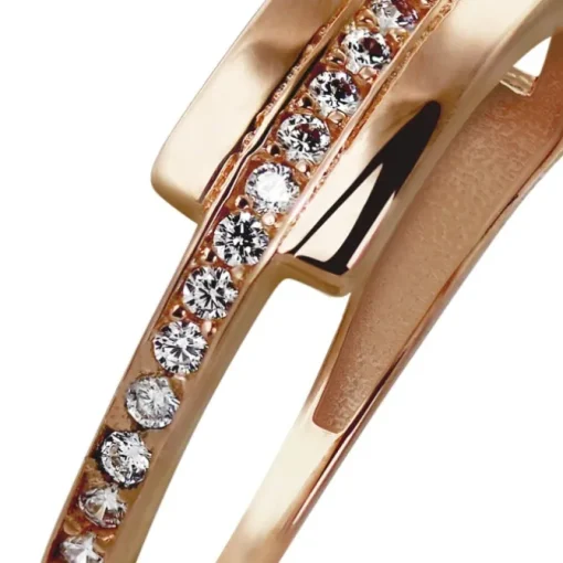 GoldDream Gold Ring Gr.54 Zirkonia weiß 333er Rosegold GDR526E54
