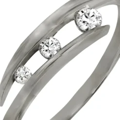 GoldDream Gold Ring Gr.56 Zirkonia weiß 333er Weißgold GDR529J56