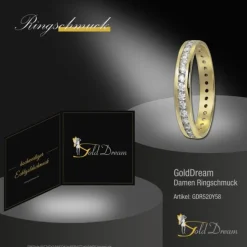 GoldDream Gold Ring Gr.58 Zirkonia weiß 333er Gelbgold GDR520Y58
