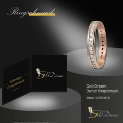 GoldDream Gold Ring Gr.56 Zirkonia weiß 333er Roségold GDR520E56