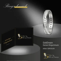 GoldDream Gold Ring Gr.56 Zirkonia weiß 333er Weißgold GDR520J56