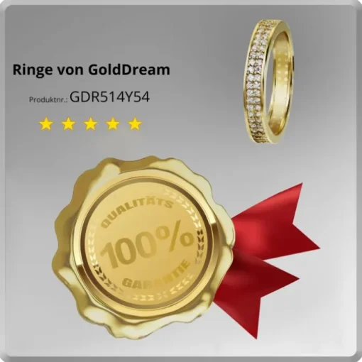 GoldDream Gold Ring Gr.54 Zirkonia weiß 333er Gelbgold GDR514Y54