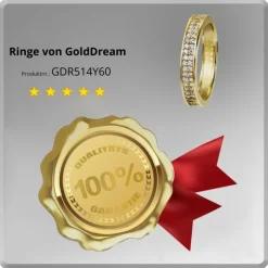 GoldDream Gold Ring Gr.60 Zirkonia weiß 333er Gelbgold GDR514Y60