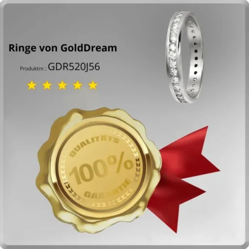 GoldDream Gold Ring Gr.56 Zirkonia weiß 333er Weißgold GDR520J56