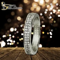 GoldDream Gold Ring Gr.58 Zirkonia weiß 333er Weißgold GDR514J58