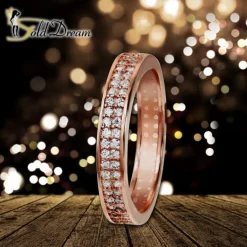 GoldDream Gold Ring Gr.58 Zirkonia weiß 333er Rosegold GDR514E58