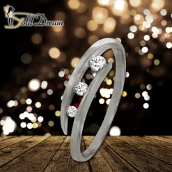 GoldDream Gold Ring Gr.54 Zirkonia weiß 333er Weißgold GDR529J54