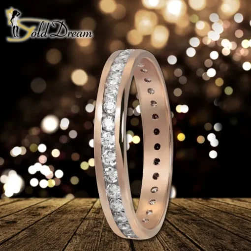 GoldDream Gold Ring Gr.60 Zirkonia weiß 333er Roségold GDR520E60